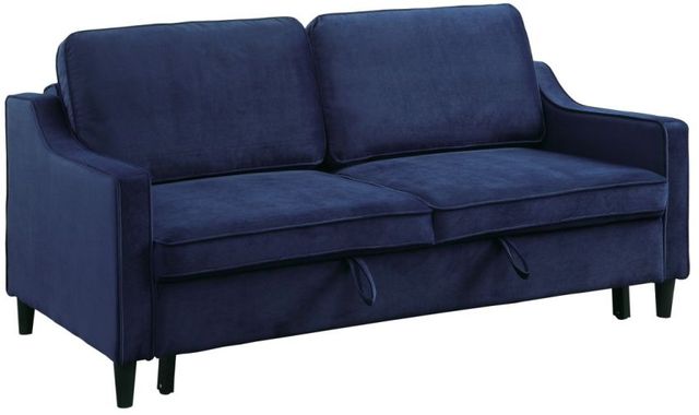 Homelegance® Adelia Navy Convertible Studio Sofa with Pull-Out Bed-0