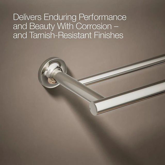 KOHLER® Purist® Vibrant Polished Nickel 24" Double Towel Bar-4