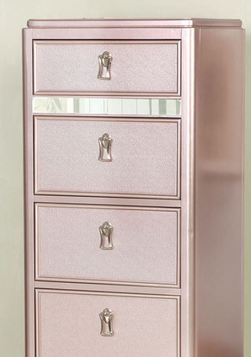 Furniture of America® Avior Rose Gold Swivel Chest-1