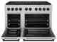 ZLINE Autograph Edition Paramount 48" 6.7 Cu. Ft. Satin Stainless Steel Dual Fuel Range with 8 Burner DuoPro™ Cooktop and Dual Ovens in Matte Black Accents-3