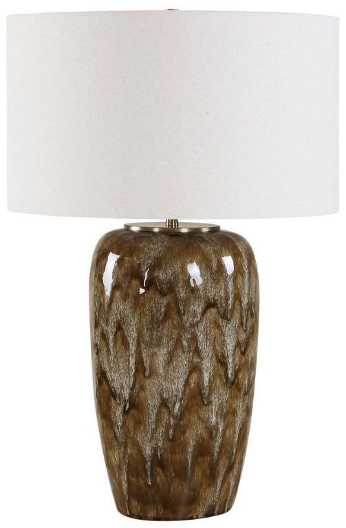 Uttermost® Torrence Caramel/Chocolate/Cream Glaze Table Lamp-0