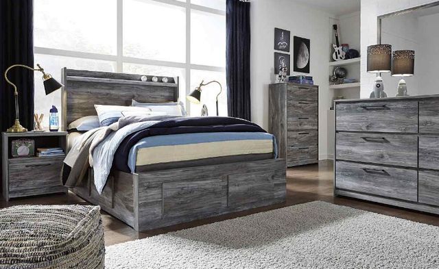 Signature Design by Ashley® Baystorm 2-Piece Gray Full Storage Panel Bed Set-3