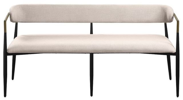 ACME Furniture Jaramillo Beige/Black Dining Bench-3