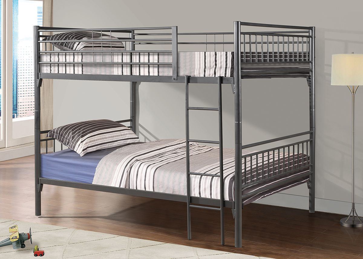 Nationwide Furniture Distributors Grey Full/Full Metal Bunkbed