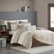 Olliix by INK+IVY Mila Taupe Full/Queen Cotton Printed Comforter Set with Chenille-5