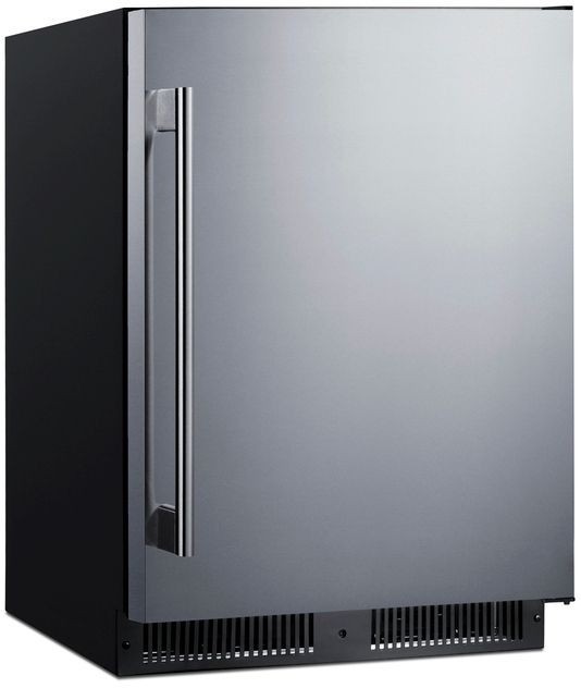 Summit® 24” 4.3 Cu. Ft. Stainless Steel Built-In ADA Compliant Adjustable Height Outdoor Under the Counter Refrigerator with Right Hand Door Swing-3