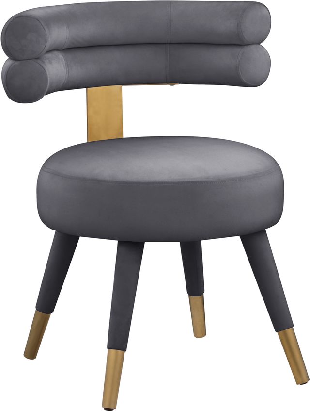 Meridian Furniture Fitzroy Gray Velvet Dining Chair-0