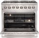 FORNO® Galiano 36" Stainless Steel Pro Style Dual Fuel Range-1