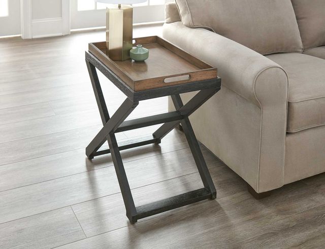 Steve Silver Co. Topeka Brown Walnut/Ebony Chairside End Table-0