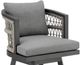 Armen Living Zella Black/Gray Aluminum/Fabric Outdoor Swivel Bar Stool-3
