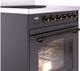 Ilve® Nostalgie II Series 30" Matte Graphite Pro Style Induction Range-1