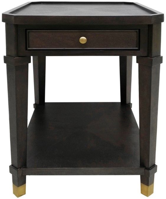 Crestview Collection Carrington Stained Dark Brown End Table-0