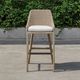 Uttermost® Paloma Cerused Wheat/Oatmeal Wicker Indoor-Outdoor Bar Stool with Cushion-1