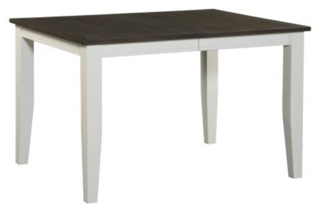 American Wholesale Furniture Gray Dining Table with White Base-1