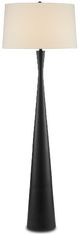 Currey & Company Montenegro Matte Black/Off-White Floor Lamp-0
