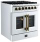 FORNO® Galiano Alta Qualita 30" White Pro Style Dual Fuel Range -2