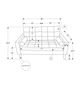Monarch Specialties Inc. Dark Grey 58" Loveseat with 2 Pillows-2