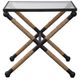 Uttermost® Braddock Glass Top Accent Table with Black and Brown Base-3