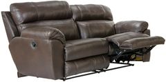 Catnapper® Costa Chocolate Leather Lay Flat Reclining Sofa