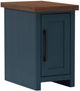Legends Home Nantucket Whiskey Chairside Table with Blue Denim Base-0