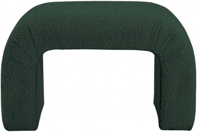 Meridian Furniture Niagara Green 28" Boucle Fabric Bench-1