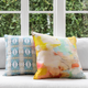 Laura Park Designs Coral Bay Orange 22" x 22" Throw Pillow-1