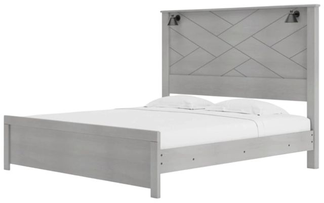 Signature Design by Ashley® Cottonburg Light Gray King Panel Bed-2