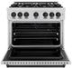 ZLINE Classic Series Autograph Edition 36" Stainless Steel Pro Style Dual Fuel Range with Black Matte Accents-3
