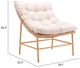 Zuo® Modern Merilyn Beige/Natural Olefin/Rattan Outdoor Accent Chair-5