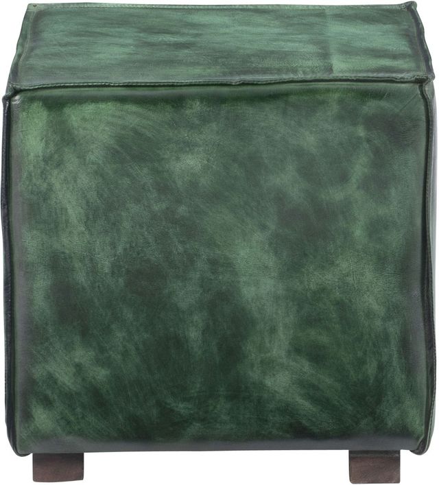 Powell® Decter Green Leather Ottoman-1