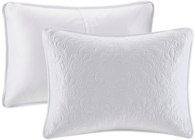 Olliix by Madison Park White Full Quebec Reversible Bedspread Set-1