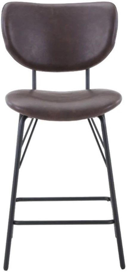 Jofran Inc. Owen Dark Brown Upholstered Counter Stool-2