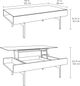 BDI Reveal™ Natural Walnut Lift Coffee Table with Black Base-2