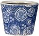 A & B Home Evelyn 4-Piece Blue/White Small Planter Set-3