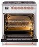 Ilve® Nostalgie II Noblesse 30" Custom RAL Color Pro Style Dual Fuel Range with Copper Trim-2
