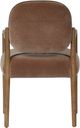 Four Hands Auden Amber Ash/Monte Mushroom Dining Arm Chair-4