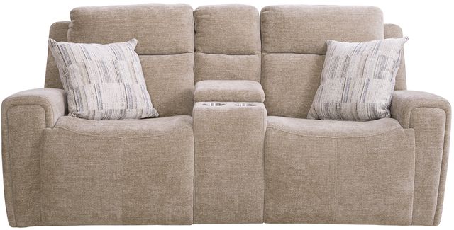 Behold™ Home Mirmar Sand Triple Power Console Loveseat-2