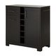 South Shore Vietti Black Bar Cabinet and Bottle Storage-0