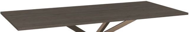 Amisco Customizable Asterisk 84" Rectangular Table with Metal Stand-1
