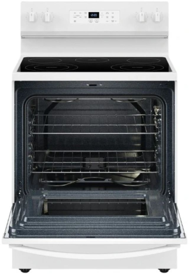 Whirlpool® 30" White Freestanding Electric Range with No Preheat Mode and Steam Clean-1