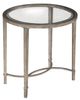 Magnussen Home® Copia Glass Top Oval End Table with Antiqued Tint Metal Base-0