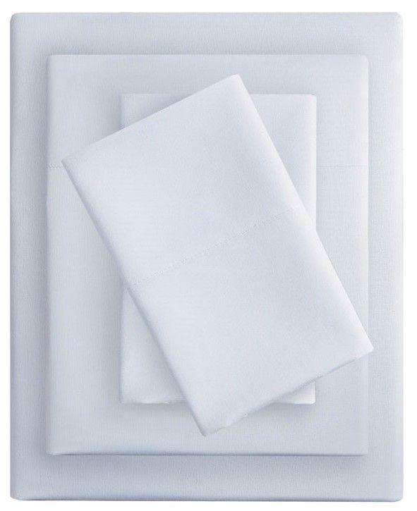 Olliix by Clean Spaces Charcoal Infused Light Gray King Solid Microfiber Sheet Set-0