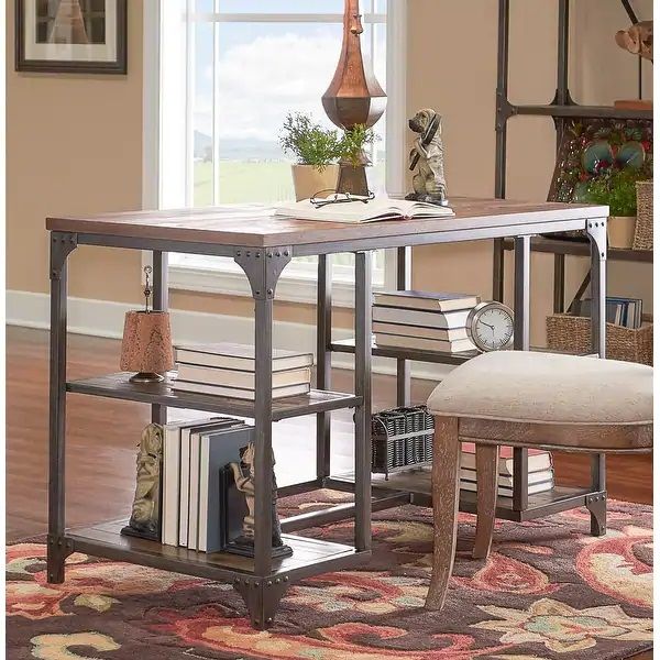 Powell® Benjamin Weathered Driftwood Desk-2