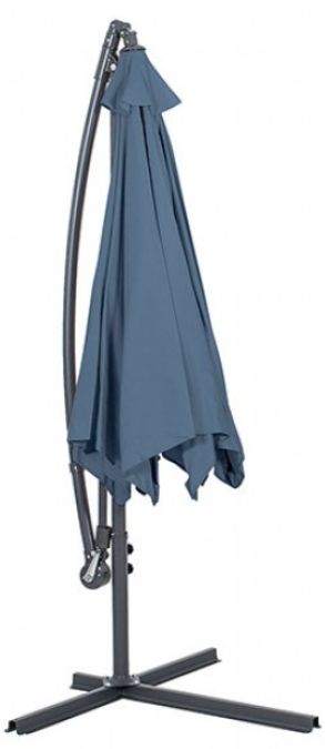 Furniture of America® Glam Light Sapphire Polyester/Steel Outdoor Cantilever Umbrella with LED-3