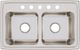 Elkay Lustertone® Classic Lustrous Satin 29" x 18" x 10" 5-Hole Equal Double Bowl Drop-In Sink-1