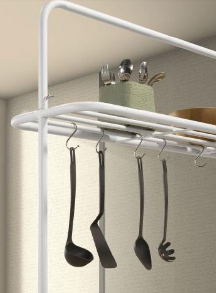 Coaster® Hollis Brown/White Counter Height Table with Pot Rack-3
