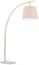 Currey & Company Cloister Antique Brass/White Large Floor Lamp-2