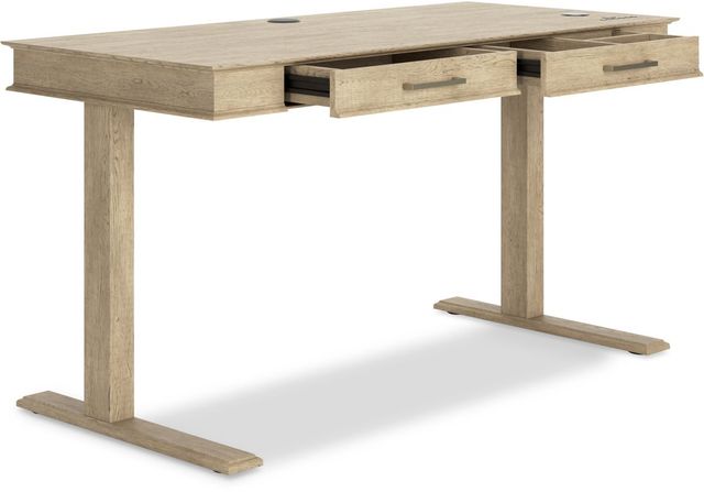 Signature Design by Ashley® Elmferd Light Brown 53" Adjustable Height Desk-1