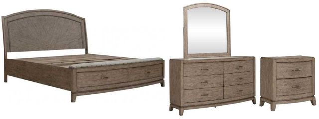 Liberty Furniture Avalon 4-Piece Burnished Beige Queen Bedroom Set  -0