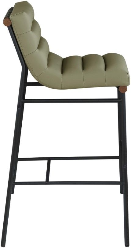 Meridian Furniture Burke Olive/Matte Black Bar Stool-2